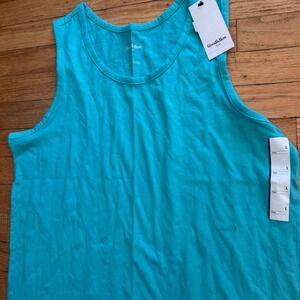 Goodfellow & Co Mens Tank Top Turquoise Blue Cotton Blend Sleeveless Shirt L NWT